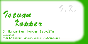 istvan kopper business card